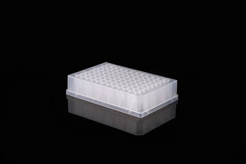 1ml 96-Well Deep Well Plate, V-Bottom, Round, sterile, 5/pk, 50/cs