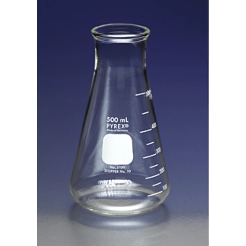 PYREX 125mL Wide Mouth Erlenmeyer Flasks with Heavy Duty Rim