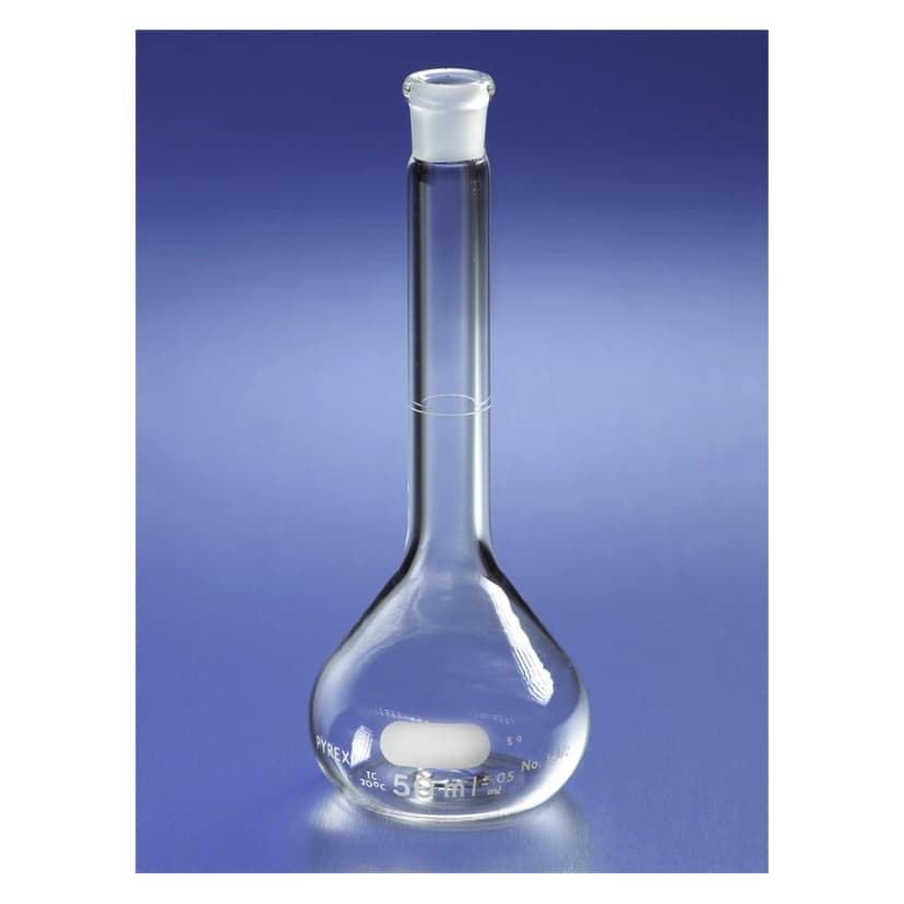 PYREX 2L Class A Volumetric Flask with Polyethylene Standard Taper Stopper