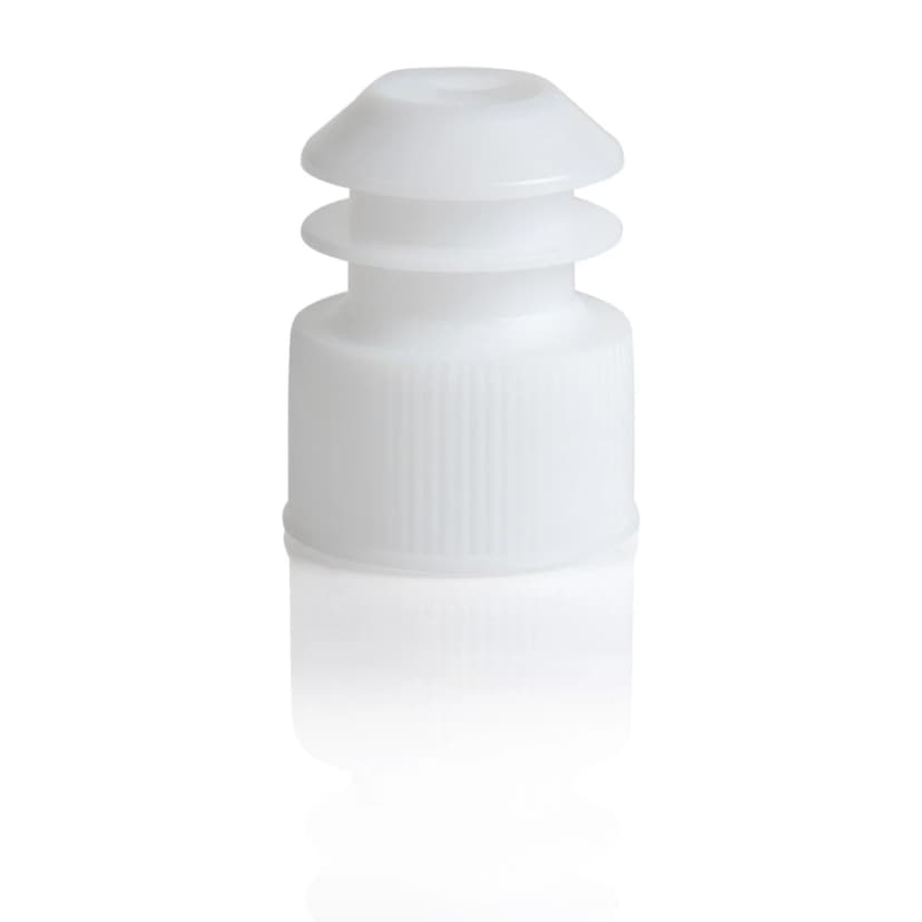 Cap, Flange Plug, 17mm, for 17mm Tubes and 15mL Centrifuge Tubes, White