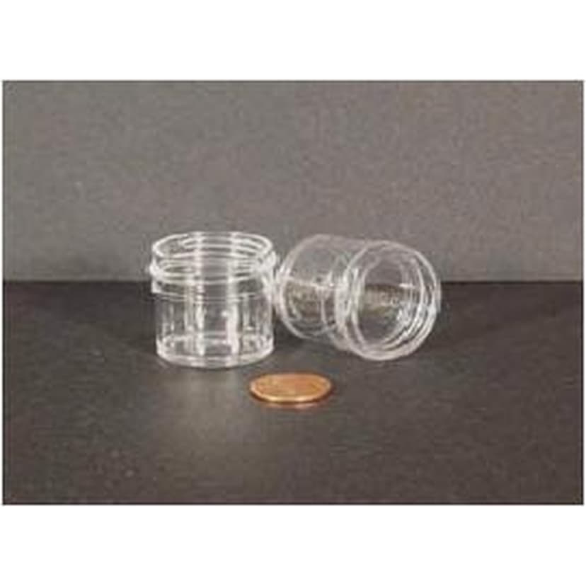 Jar, Wide Mouth, 7.5mL (1/4oz), PP, 33mm Opening, 1 x 1" (Screw Cap Packaged Separately)
