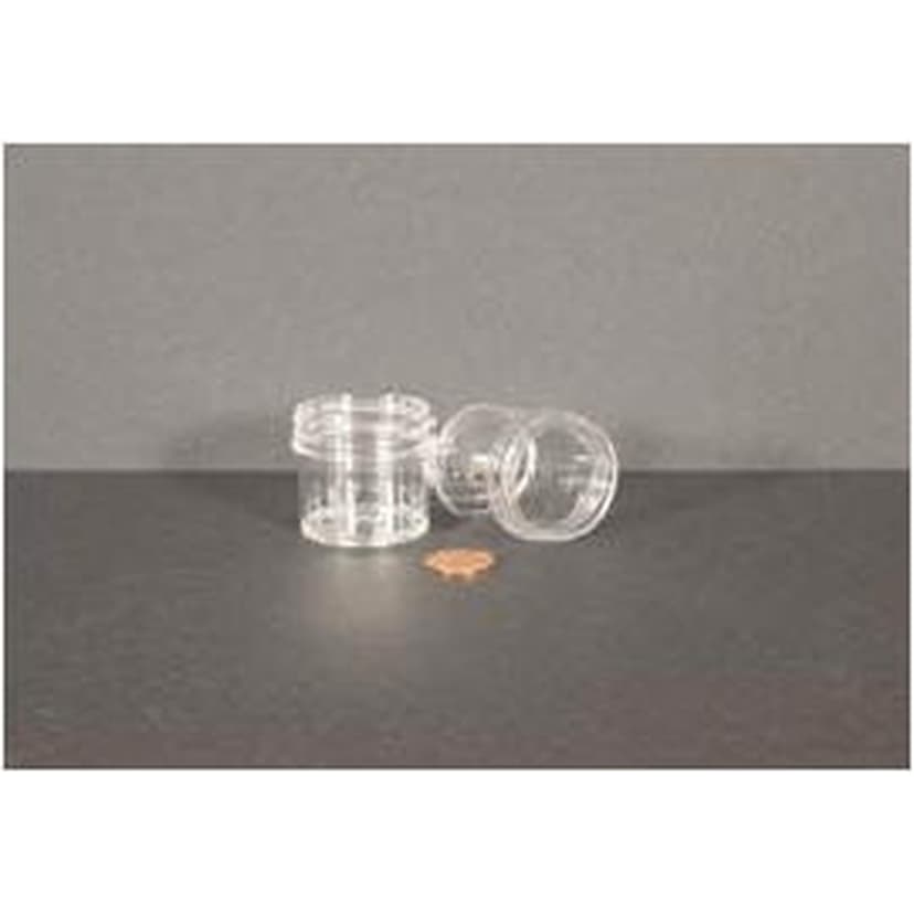 Jar, Wide Mouth, 30mL (1oz), PS, 43mm Opening, 1 3/8 x 1 7/16"   (Screw Cap Packaged Separately)