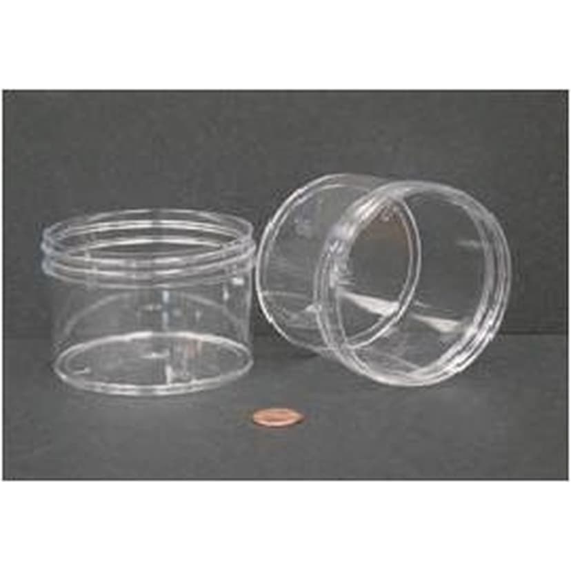 Jar, Wide Mouth, 240mL (8oz), PS, 89mm Opening, 3 3/16 x 2 3/8"   (Screw Cap Packaged Separately)
