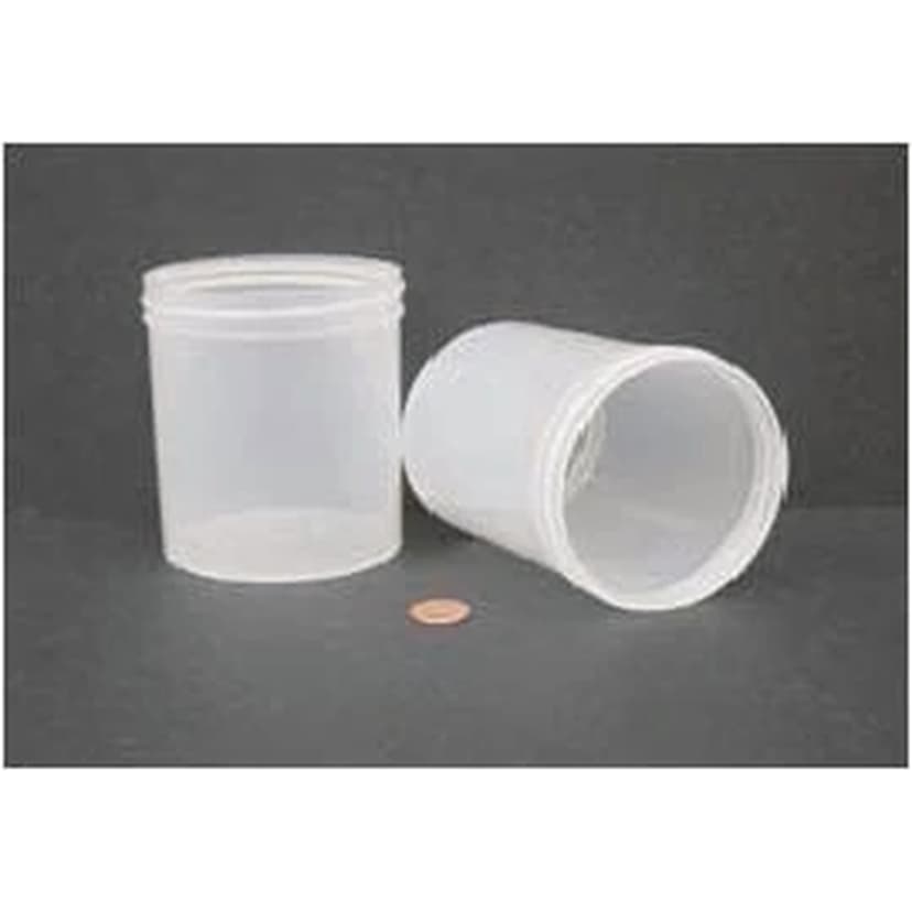 Jar, Wide Mouth, 480mL (16oz), PP, 89mm Opening, 3 1/8 x 4" (Screw Cap Packaged Separately)