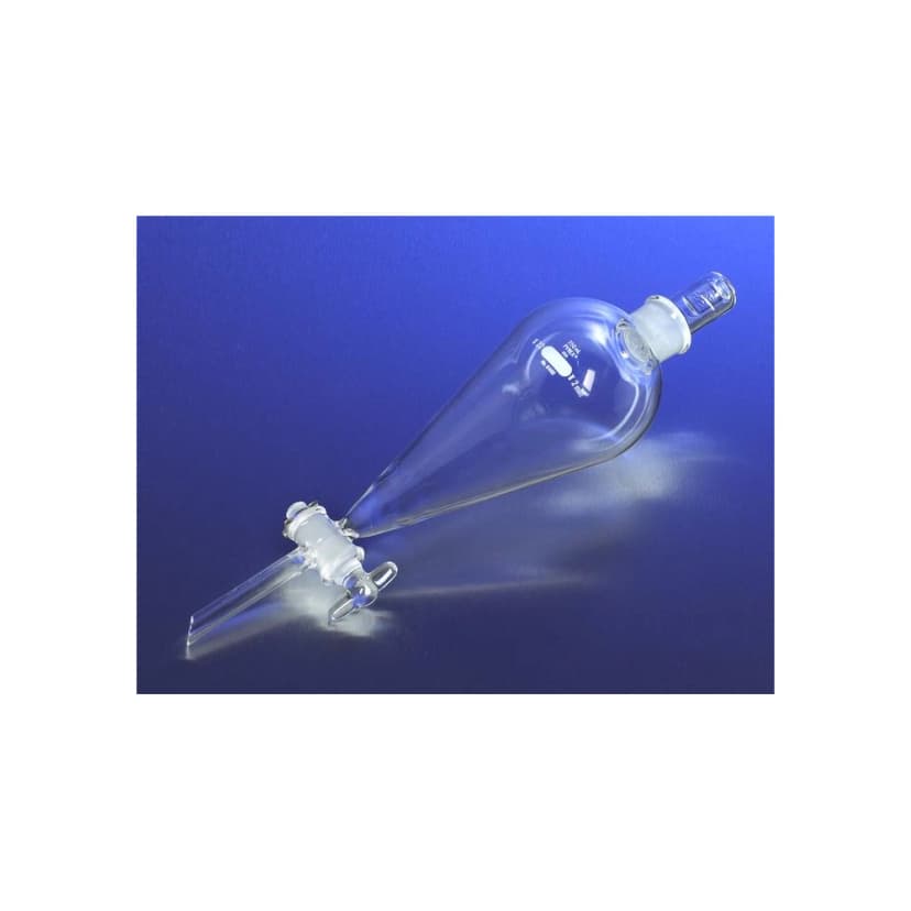 PYREX 1L Squibb Glass Separatory Funnel, Glass Standard Taper Stopper and Standard Taper Stopcock