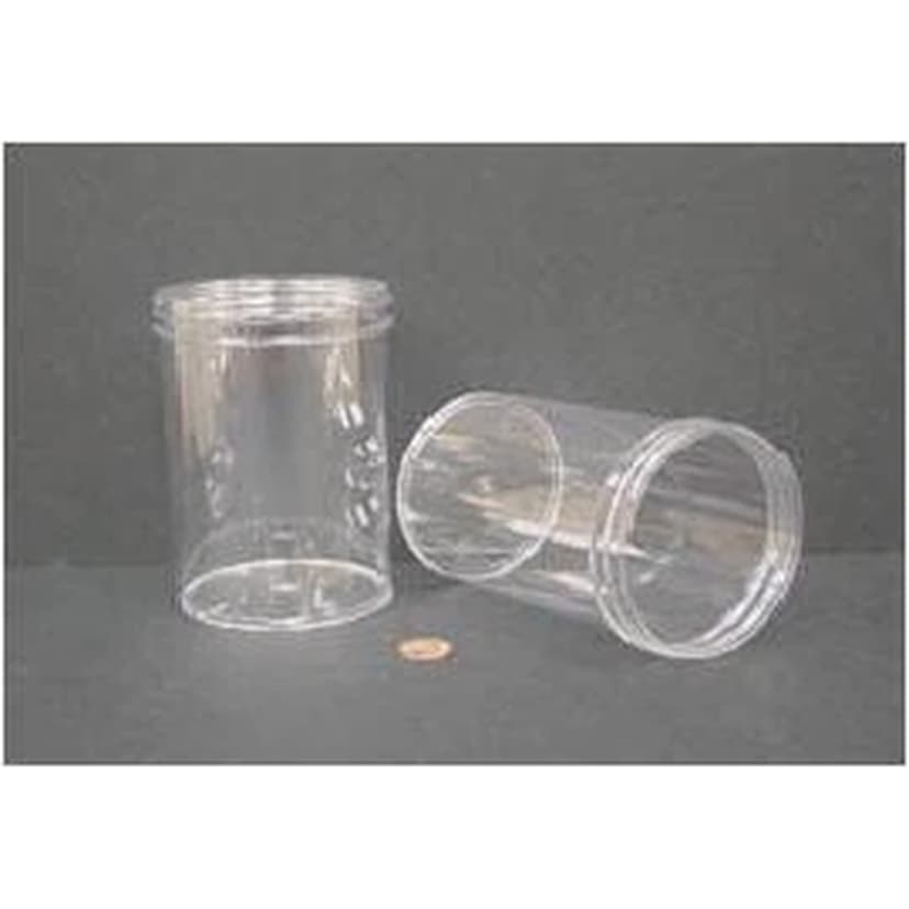 Jar, Wide Mouth, 600mL (20oz), PS, 89mm Opening, 3 1/8 x 5" (Screw Cap Packaged Separately)