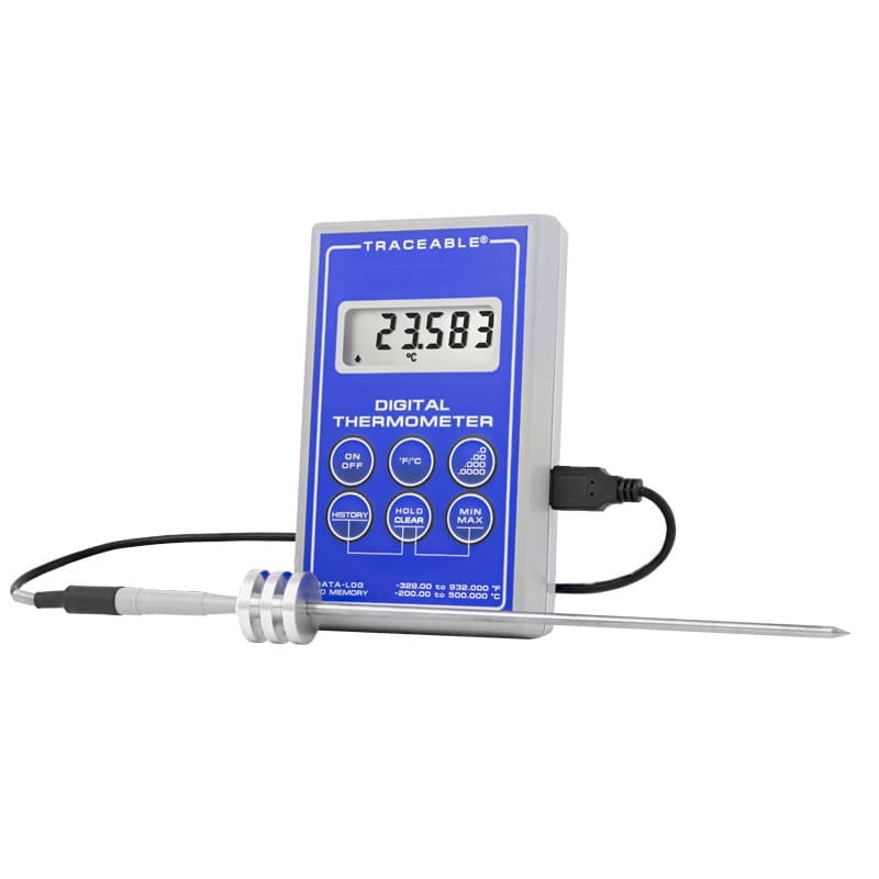 Traceable Platinum Ultra-Accurate Digital Thermometer with Handle Probe