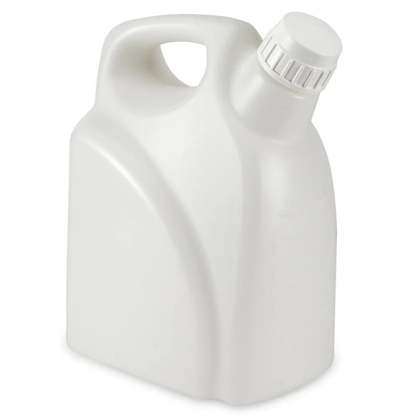 Jerrican with Handle, HDPE Bottle, 53mm PP White Screw Cap, 5 Litres (1.25 Gallons)