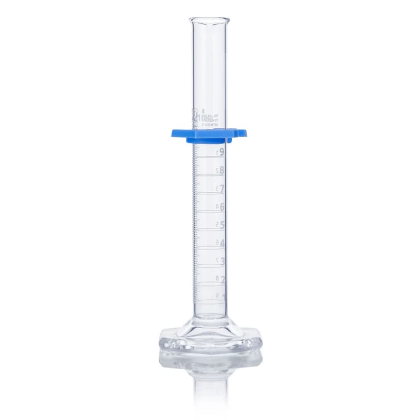 Cylinder, Graduated, Globe Glass, 10mL, Class B, To Deliver (TD), Dual Grads, ASTM E1272, 4/Box