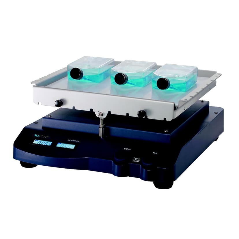 SCI-RPro LCD Digital Rocker, 9° angle, with 18900155 Anti-Slip tissue culture flask platform , 100-220V, 50/60Hz, UK Plug