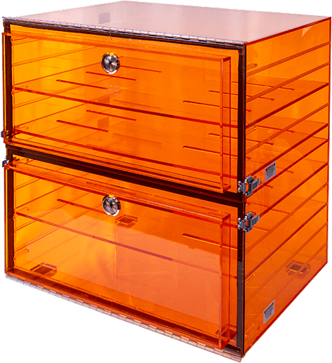 Amber Acrylic Desiccators, 18" x 18" x 1/4" Amber Perforated Shelf