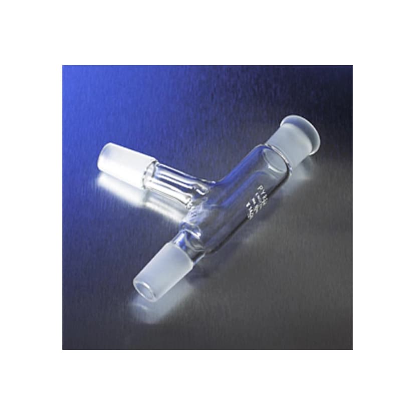 PYREX Three-Way Angle Connecting Adapter with 14/20 Standard Taper Joints
