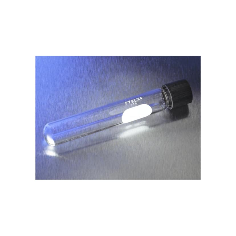 PYREX 170mL Screw Cap Culture Tubes with Phenolic Caps, 38x200