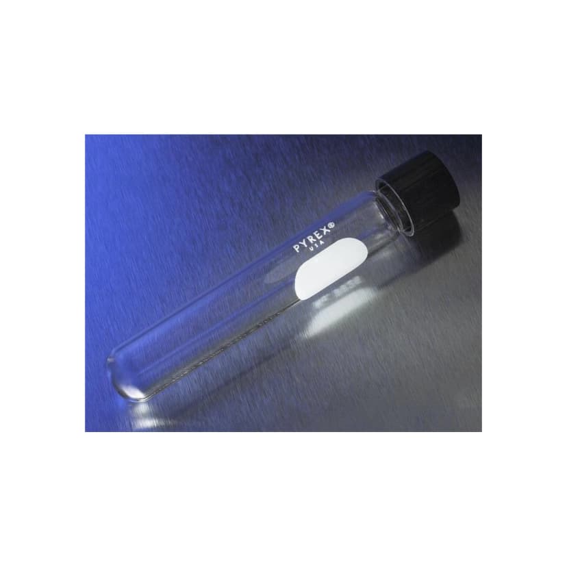 PYREX 55mL Screw Cap Culture Tubes with PTFE Lined Phenolic Caps, 25x150mm