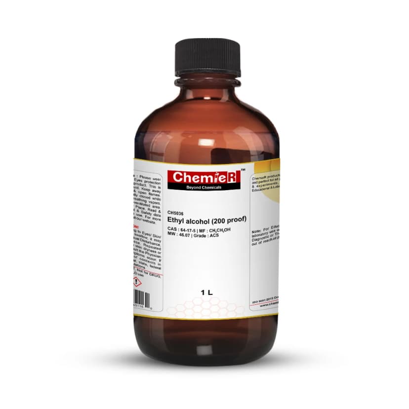 Ethyl alcohol 200 PF ACS - ACS, 1000ml (Pack of 4)