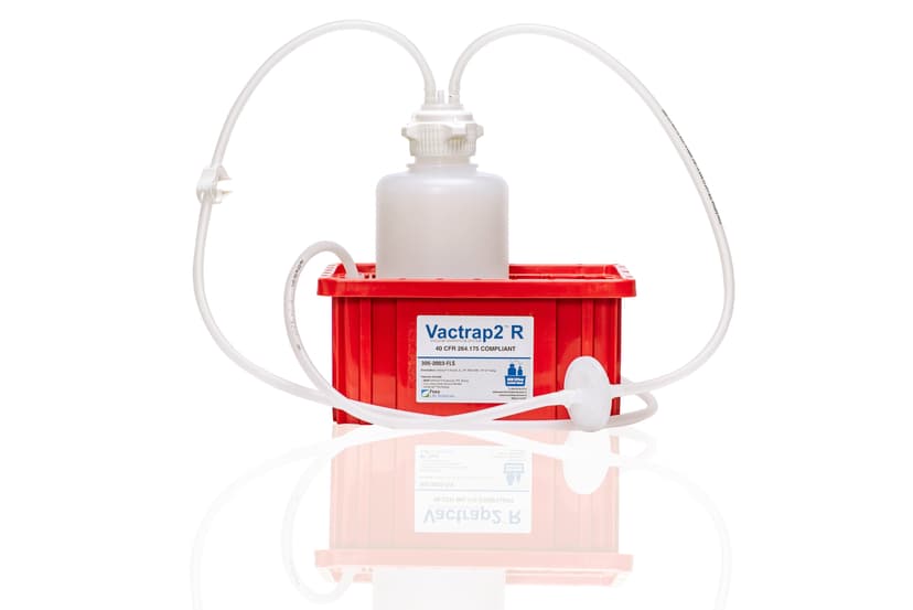 Vactrap™2 Round, 2L, PP, RED BIN, 1/4" ID TUBING, 1/EA