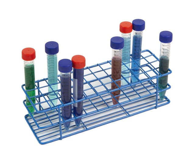 Coated Wire Tube Rack 13-16mm 6x12 Format, Blue