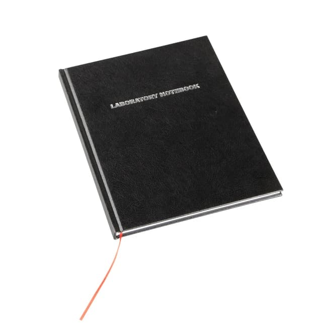Laboratory Notebook, 100-pages, Lined, Black