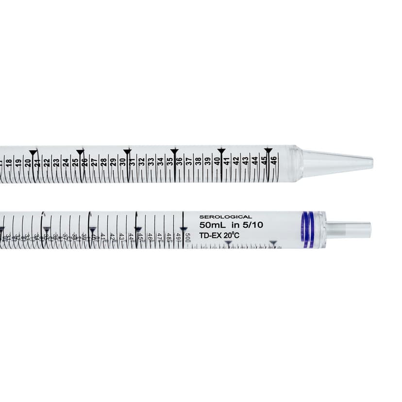 50mL Pipet, Individually Wrapped, Paper/Plastic, Carton, Sterile