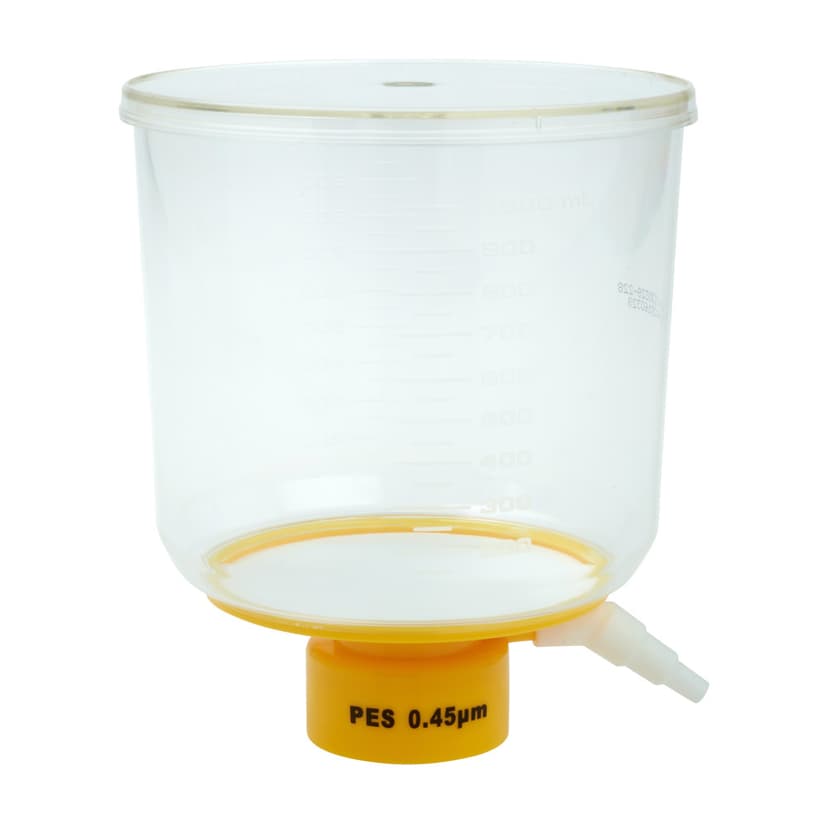1000mL Bottle Top Filter, PES Filter Material, 0.45µm, 90mm, Sterile