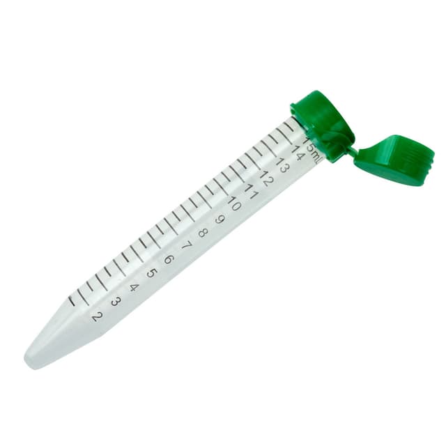 15mL Centrifuge Tube, Flip Top Cap  Paperboard Rack, Sterile