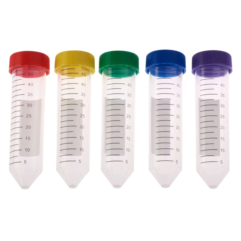 50mL Centrifuge Tube, Assorted Color Cap Bag, Sterile