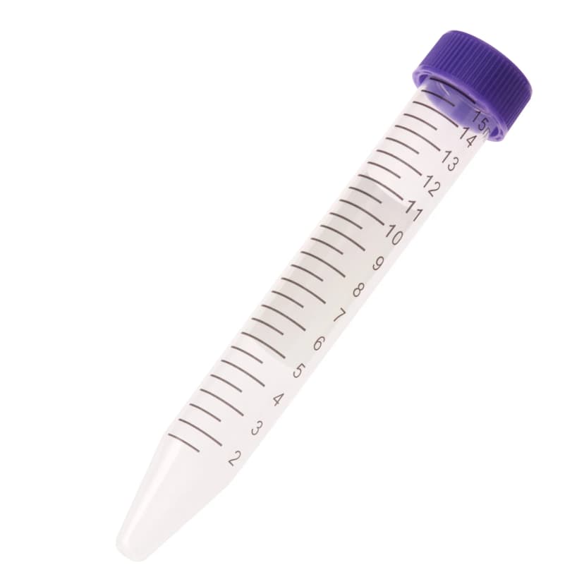 15mL Centrifuge Tube, Purple Cap Bag, Sterile