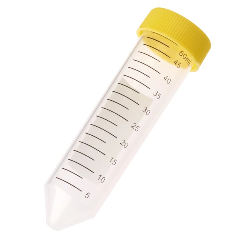 50mL Centrifuge Tube, Yellow Cap Bag, Sterile
