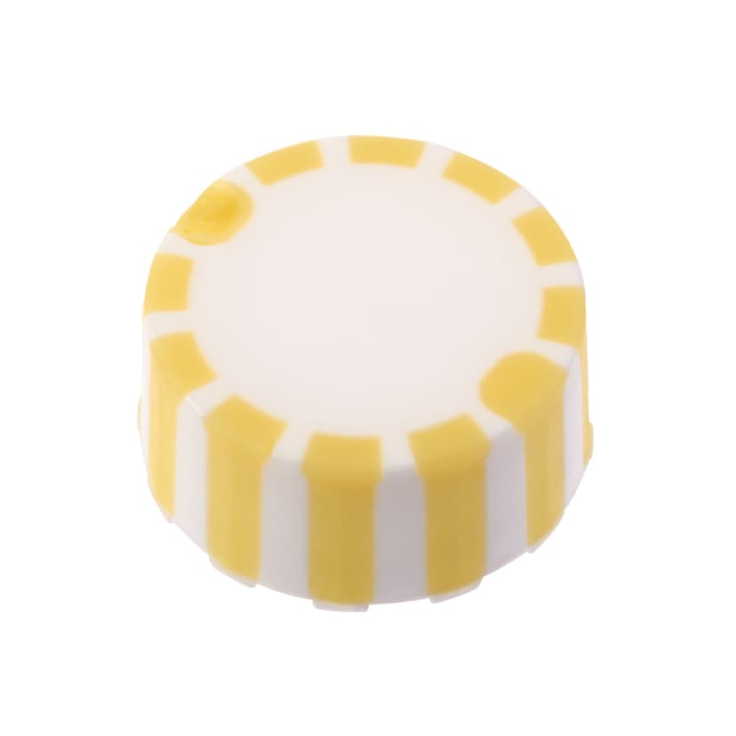 CAP ONLY, Screw Top Micro Tube Cap, Grip Cap With Integrated O-Ring, Yellow, Non-sterile