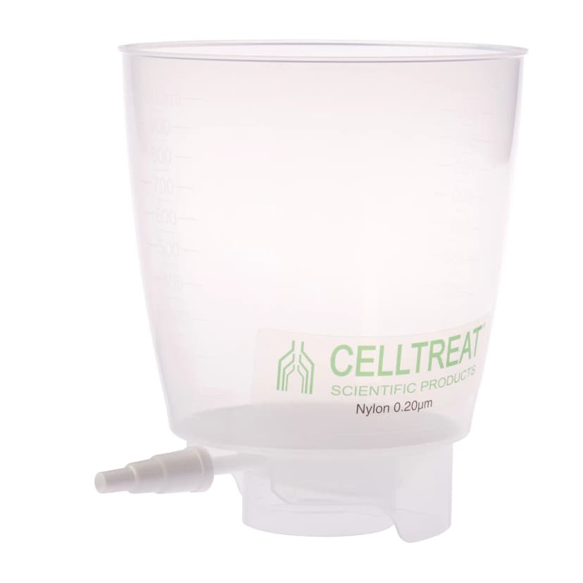 1000mL Polypropylene Bottle Top Filter, Nylon Filter Material, 0.20µm, 90mm, Non-sterile