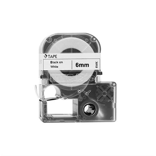Replacement Cartridge for Label Printers, 24mm lab tape clear w/ black print, 1/EA