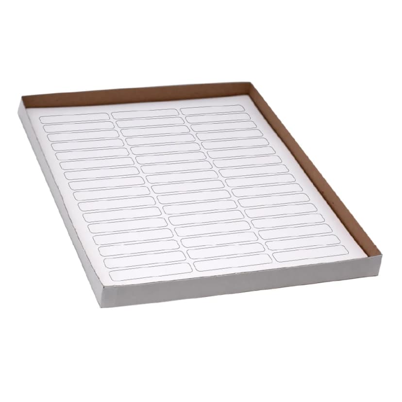 Label Sheets, Cryo, 64x13mm, for Racks and Boxes, 20 Sheets, 60 Labels per Sheet, White
