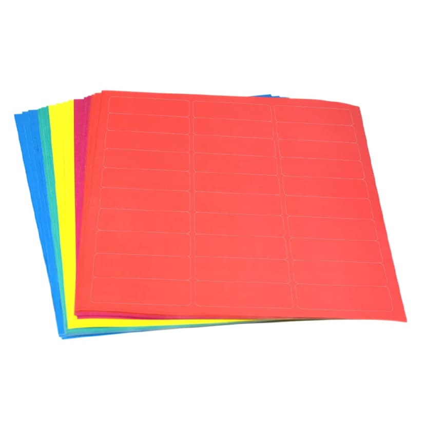 Label Sheets, Cryo, 67x25mm, for Racks and Boxes, Assorted Colors (150 labels in blue, green, violet, red and yellow)