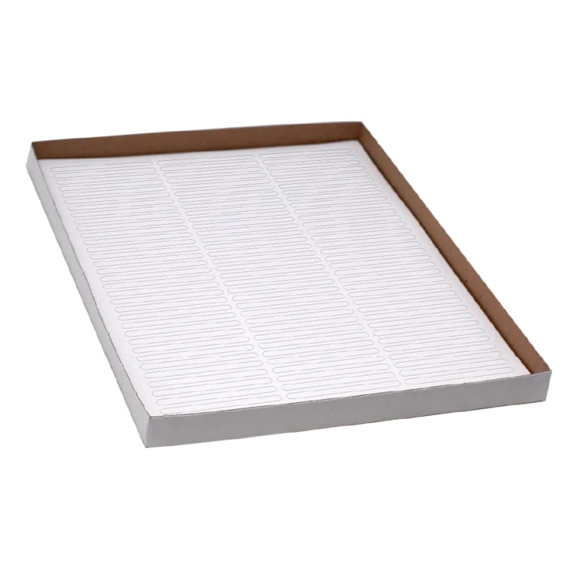 Label Sheets, Cryo, 67x5mm, for Microplates, 20 Sheets, 99 Labels per Sheet, White