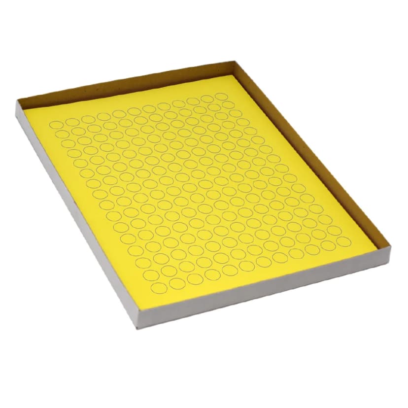 Label Sheets, Cryo, 13mm Dots, for 1.5-2mL Tubes, 20 Sheets, 192 Labels per Sheet, Yellow