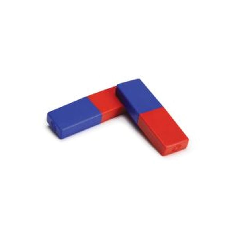 MAGNETS, PLASTIC COVERED, RED/BLUE (PAIR) 3" X 1" X 0.5"