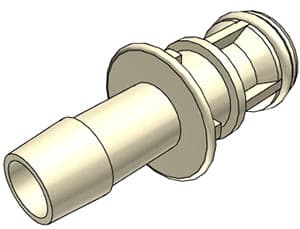 CPC MPC Connector Coupling Insert (Male) MPC22004T39M - MPC to 1/4" HB, Non-Valved, Polysulfone (PS), Class VI, 5/PK