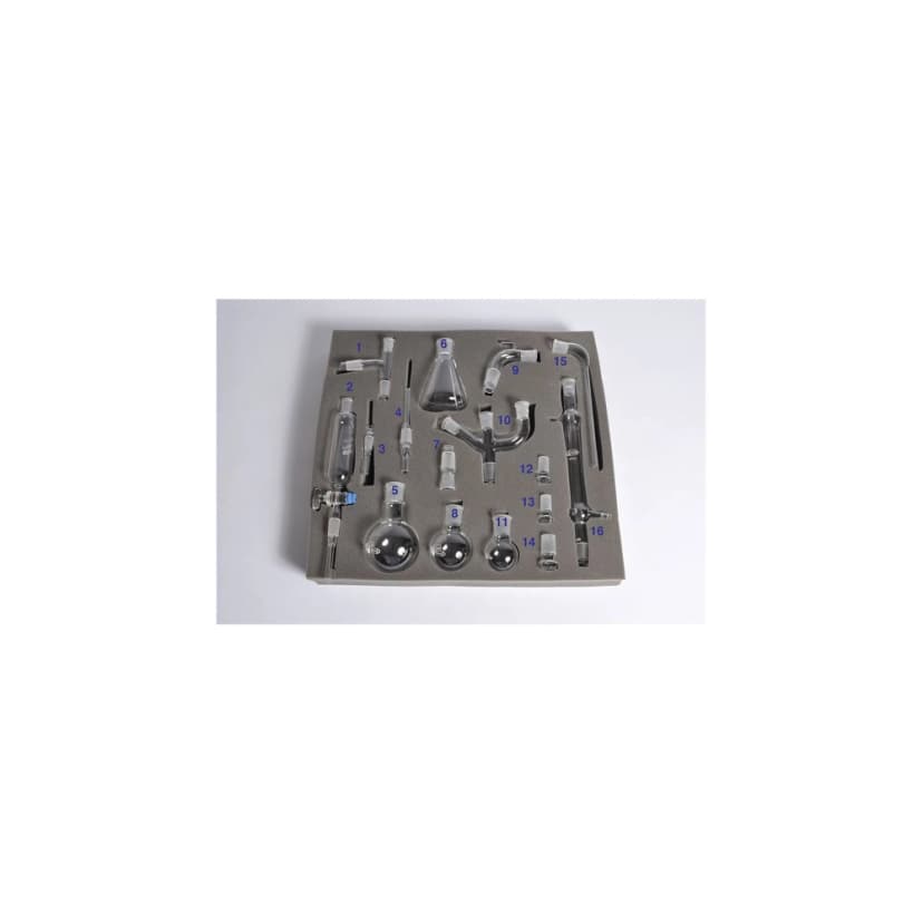 DELUXE ORGANIC CHEMISTRY GLASSWARE KIT, 16 PIECES