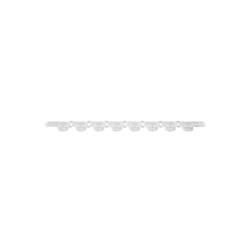 Axygen PCR 1 x 8 Strip Flat Caps, Fit 0.2mL PCR Tube Strips, Clear, Nonsterile