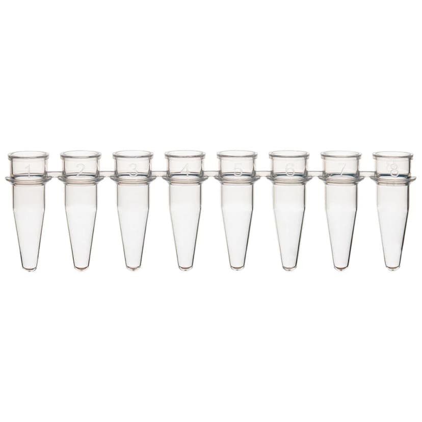 0.2mL 8-Strip Tubes, No Caps, Natural