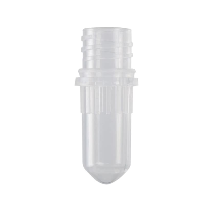 Axygen 0.5mL Conical Screw Cap Tubes Only, Polypropylene, Clear, Non-Sterile, 500 Tubes/Pack, 8 Packs/Case.