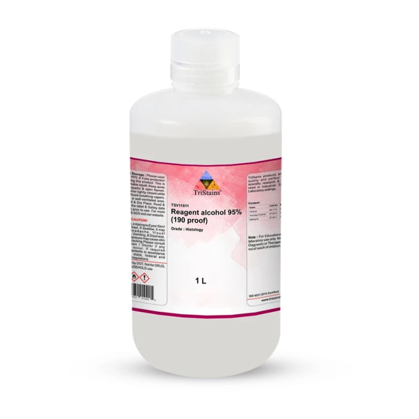 Reagent Alcohol 95% (190 Proof), for Histology - 1000ml