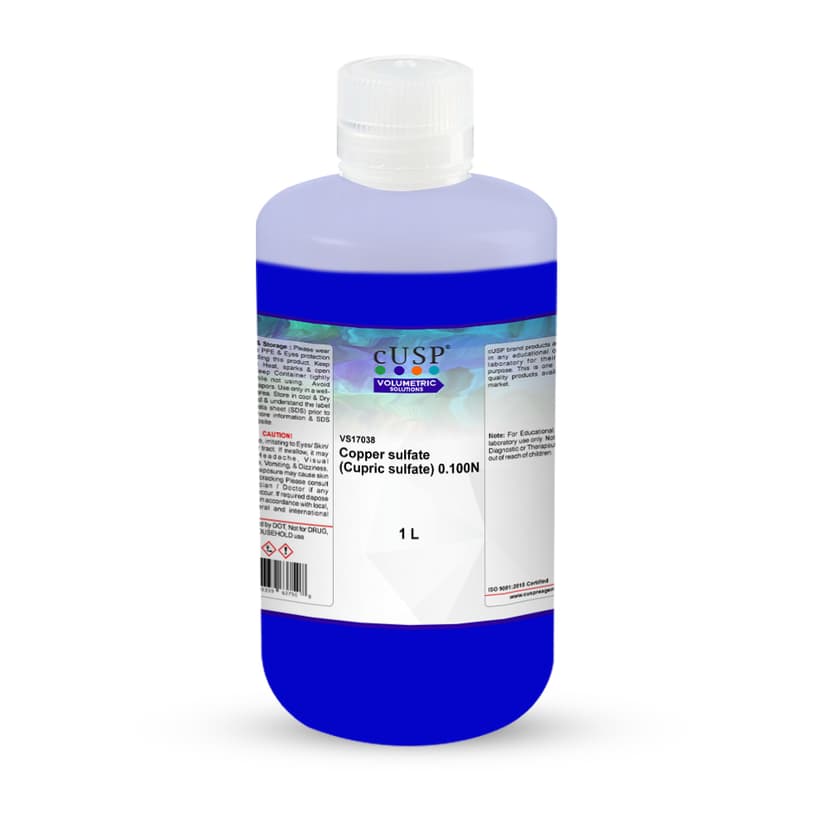 Copper Sulfate (Cupric Sulfate) 0.100M - 1L