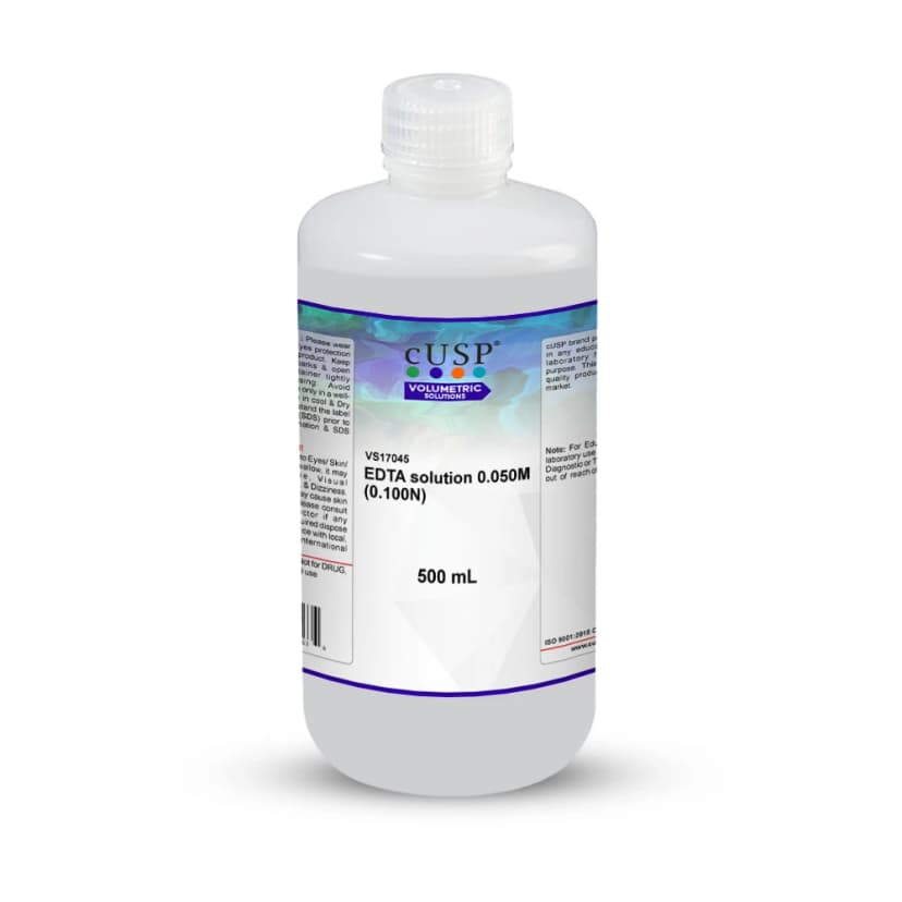 E.D.T.A. Solution 0.050M (0.100N) - 500mL