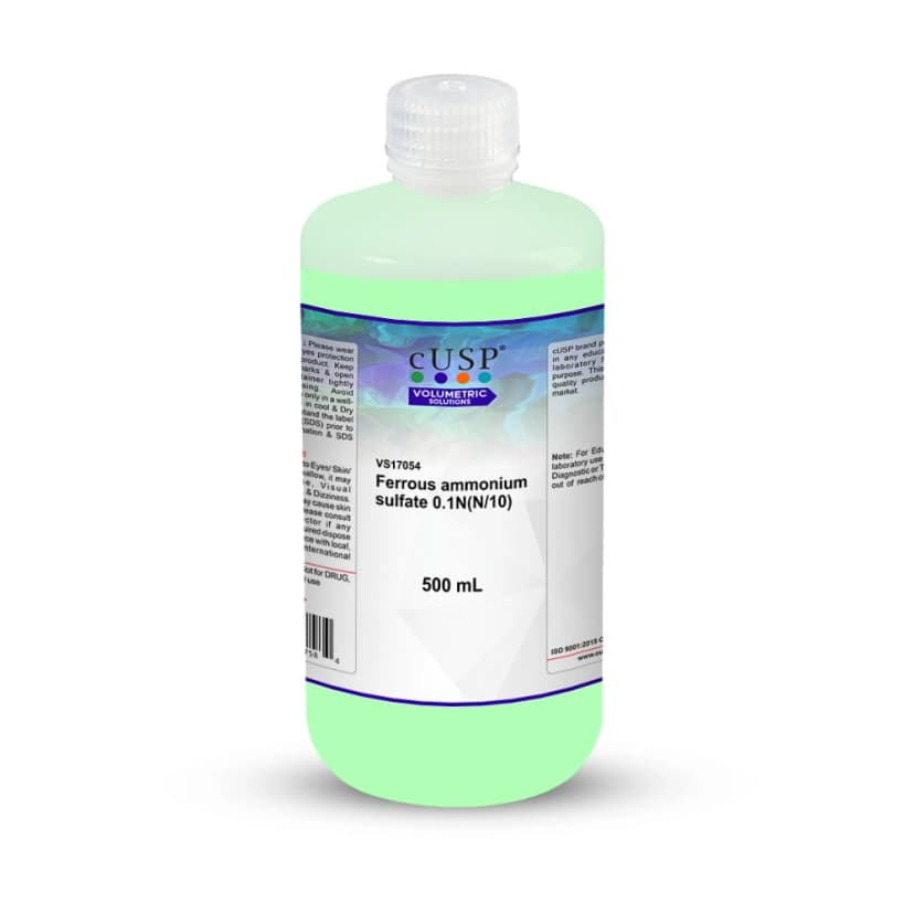 Ferrous Ammonium Sulfate 0.100N (N/10) - 500mL
