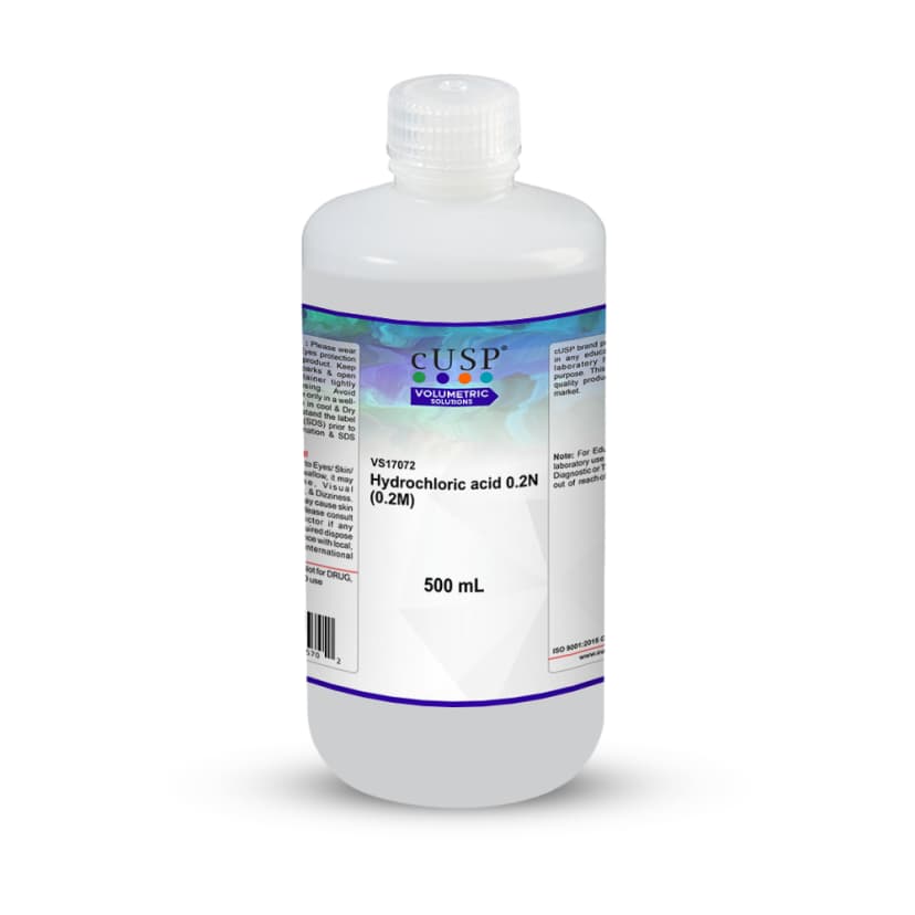 Hydrochloric Acid 0.200N (0.200M) - 500mL