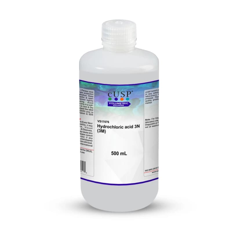 Hydrochloric Acid 3N (3M) - 500mL