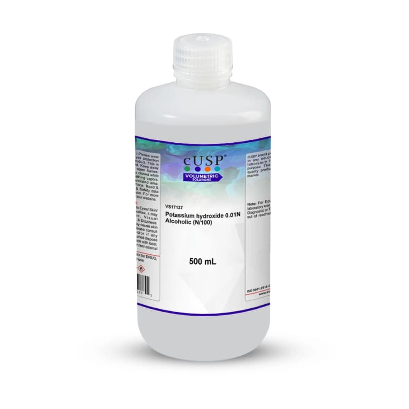 Potassium Hydroxide 0.010N (N/100) Alcoholic - 500mL