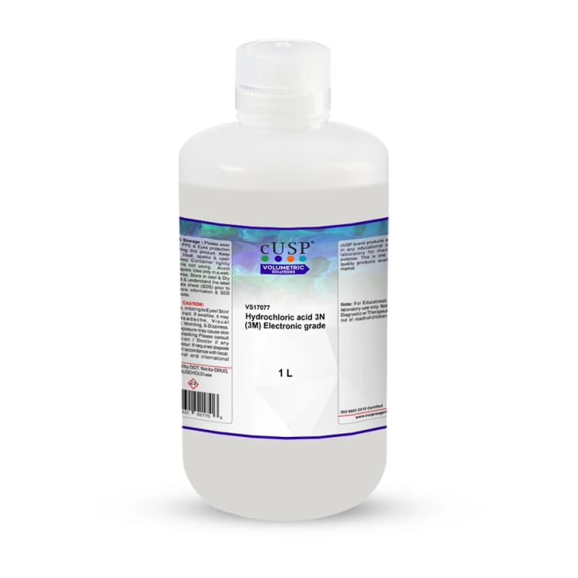 Hydrochloric Acid 3N (3M) Electronic Grade - 1L