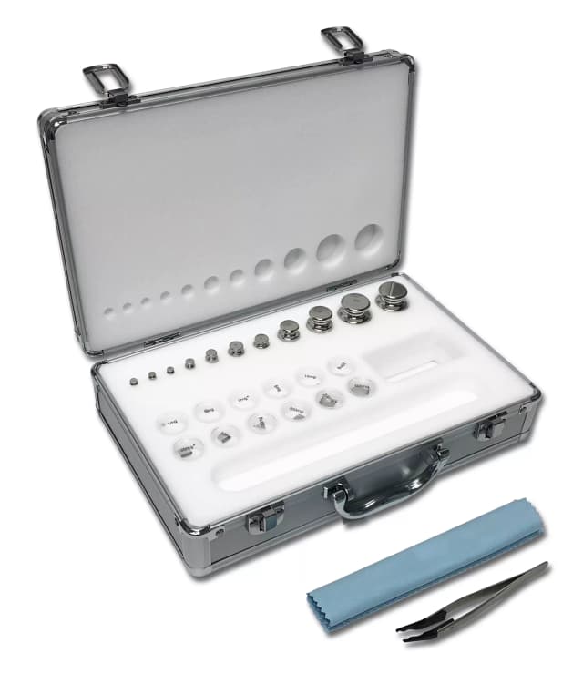 Accuris™ F1 grade calibration weight set 1mg to 200g